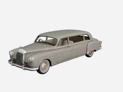 1950s Vintage Limousine 3D Model Classic Luxury Executive Car 3D model