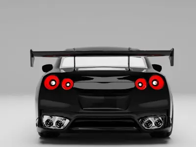 Nissan GTR with Interior 3D model