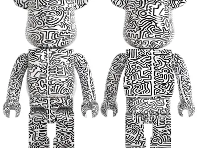 basquiat bearbrick collection 02 3D model