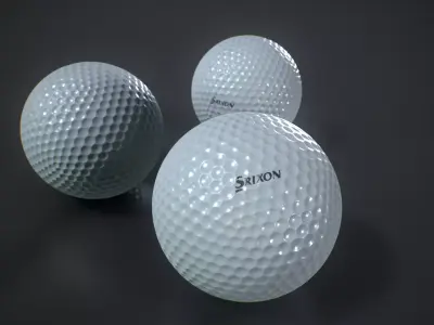 Lightly used Golf Ball Free 3D model