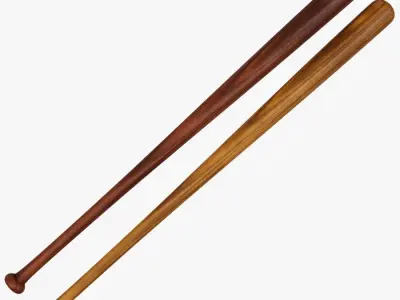 Baseball bat 3D model 2