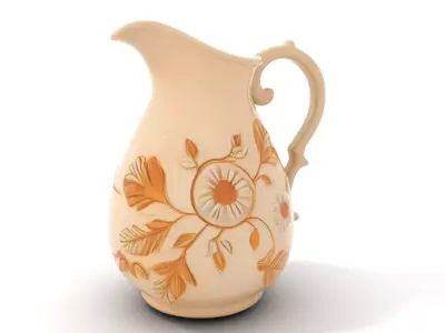 Ornate Floral Pitcher model pack Low-poly 3D model