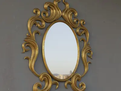 Ornamental Vintage Mirror 3D model
