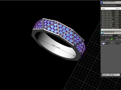 Wedding ring model 338 3D print model