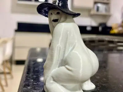 Screaming Twerking witch Ghost  Funny  Halloween 3D print model