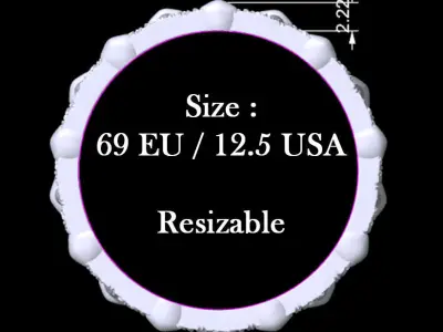 Dragon Scales Ring 3D print model