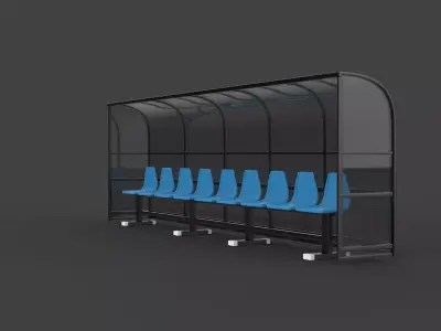 Soccer Bench 3D model