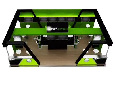 Booth Exhibition Stand a76 3D model
