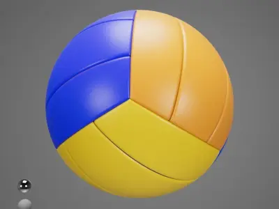 Volleyball Orange 3D model