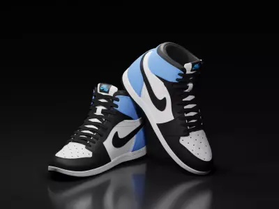 Air Jordan 1 Retro High OG  Low-poly 3D model