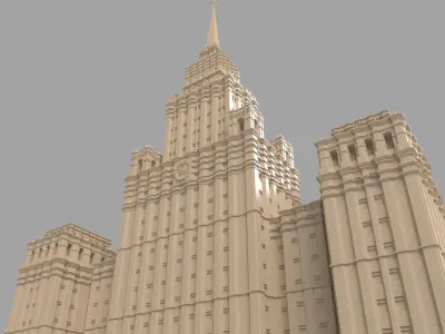 High-rise at the Red Gate on Sadovaya-Spasskaya street 21 3D model