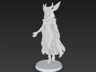 Floating Ancient Goddess Figure 3D model