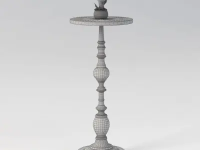 Brompton Brass Martini Table 3D model