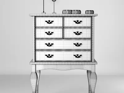 classic-drawer chest of drawers 3D model