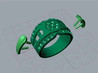 flower jewelry woman ring fr0060 3D print model