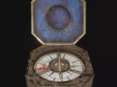 Compass old Free low-poly 3D model
