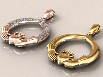 Claddagh Pendant 3D print model