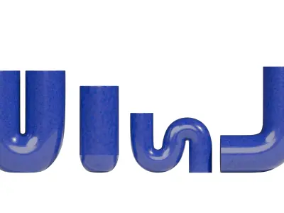 Tube vase collection Low-poly 3D model