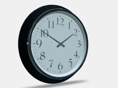 BRAVUR Wall clock Low-poly 3D model