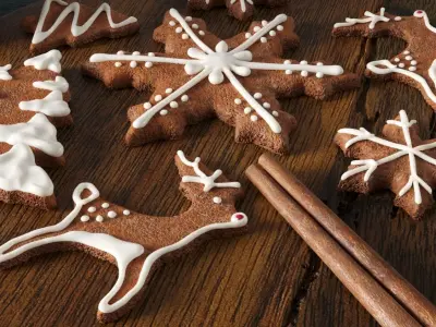 Cooking Christmas Gingerbread Cookies 3D model