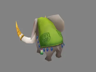 Cartoon Elephant Low-poly 3D model
