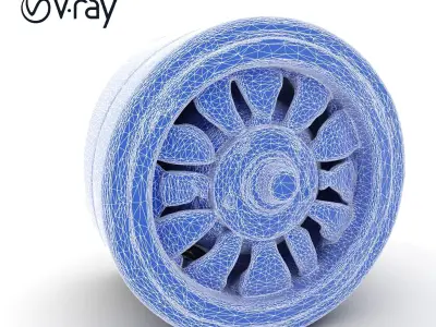 Electric Motor D Model Pack Low-poly 3D model