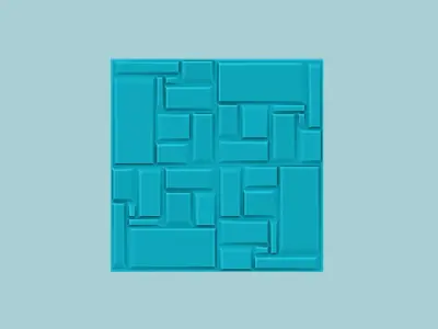 Wall Panel A08 Asymmetric - Interior Design Decoration 3D print model