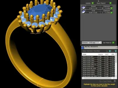  Custom Solitaire woman Ring  3D model