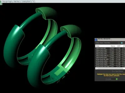 12mm round earrings 3D print model