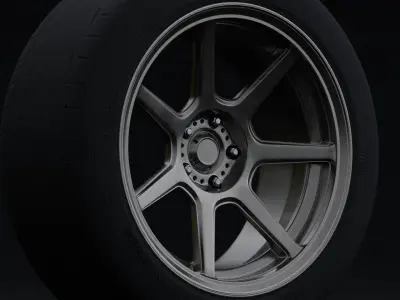 Konig Ultraform Aftermarket Wheel Low-poly 3D model