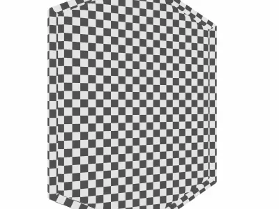 Moira Hexagon Glam Mirror 3D model