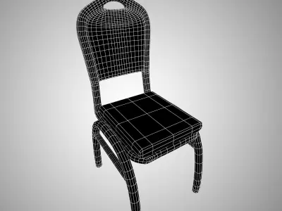 Cha Chaan Teng Chair Free low-poly 3D model