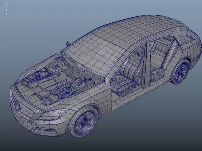Mercedes-Benz CLS Model Low poly 3D model