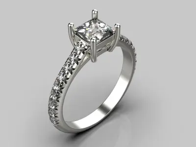 Tiffany  Luxury Diamond Ring 47 3D print model