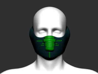 Gas mask helmet  3D model