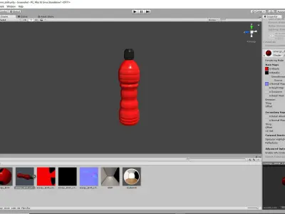 Red Energy Drink Low-poly 3D model