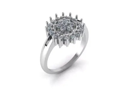 Jewelry Diamond Ring 3D print model