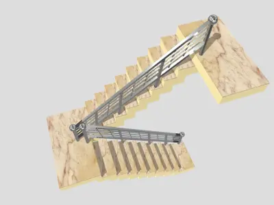 Spiral Stair Made For School Project 3D model