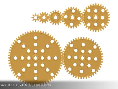 Spur Gear Collection 01 3D print model
