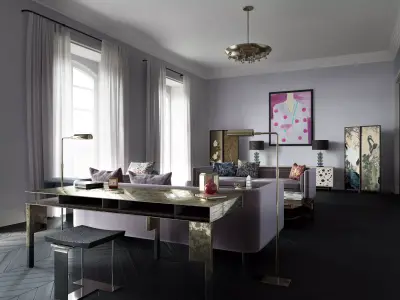 Luxury  Living Room in London 3D model