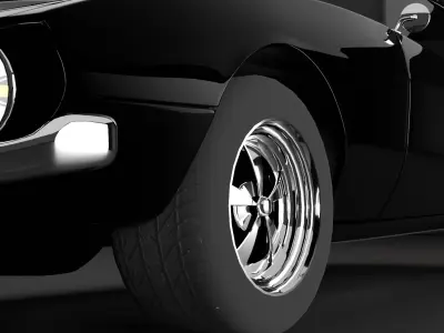 Chevrolet Camaro 1969 Model Rigged Low-poly 3D model