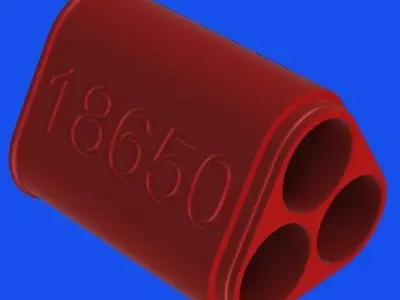 Case for 18650 model batteries 3D print model