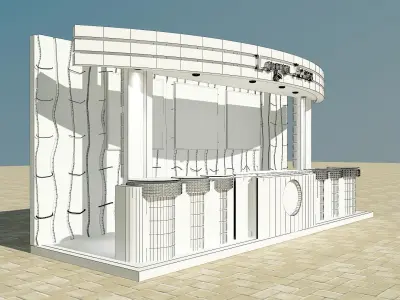 Booth Exhibition Stand a4 3D model