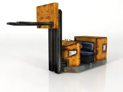 Forklift Pallet truck  Low-poly 3D model