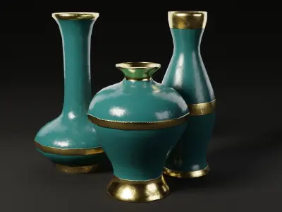Decorative Vases Low-poly 3D model