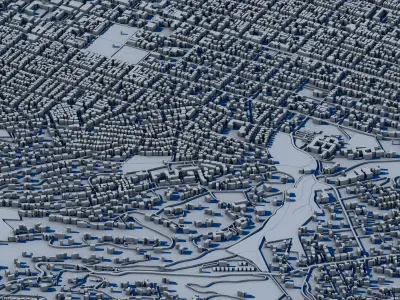 Santa Barbara City California 3D print model