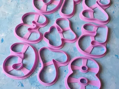 Set of numbers Cookie Cutter 3D print model