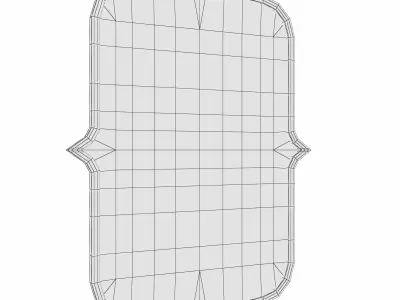 Portishead Metal Glam Accent Mirror 3D model