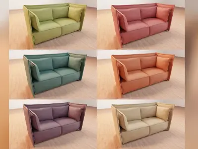  Furniture Studio couch 3D model   Low-poly 3D model