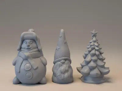 Christmas decorations pack 3D Model Collection